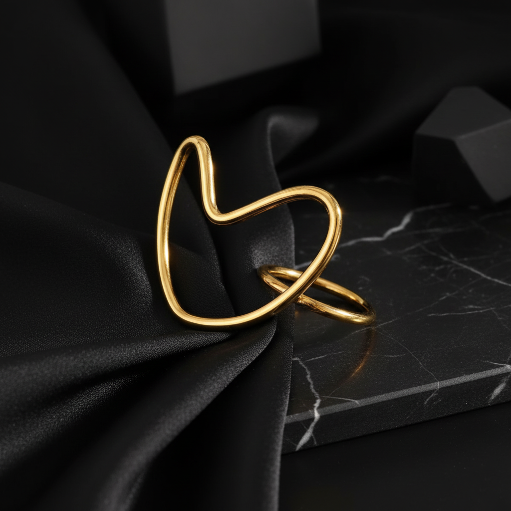 JEWELIXIRS Abstract Heart Ring