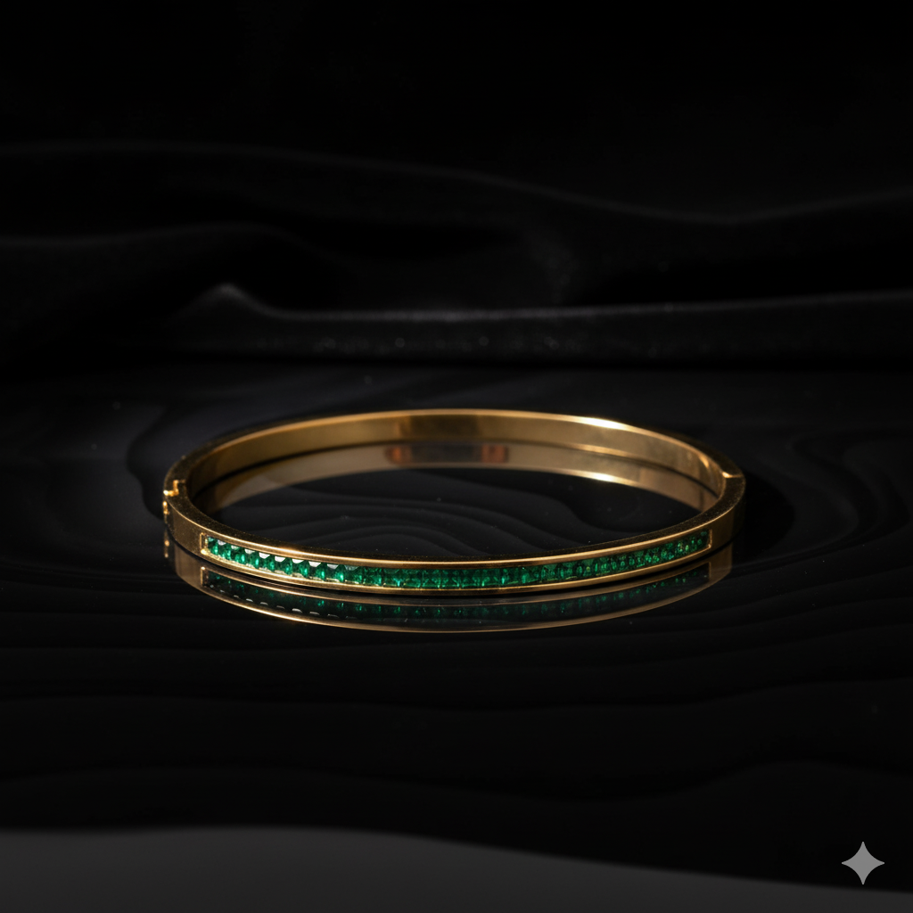 JEWELIXIRS Channel-Set Hinge Bangle