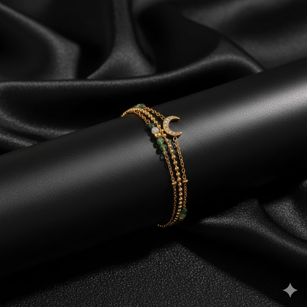 JEWELIXIRS Crescent Beaded Bracelet