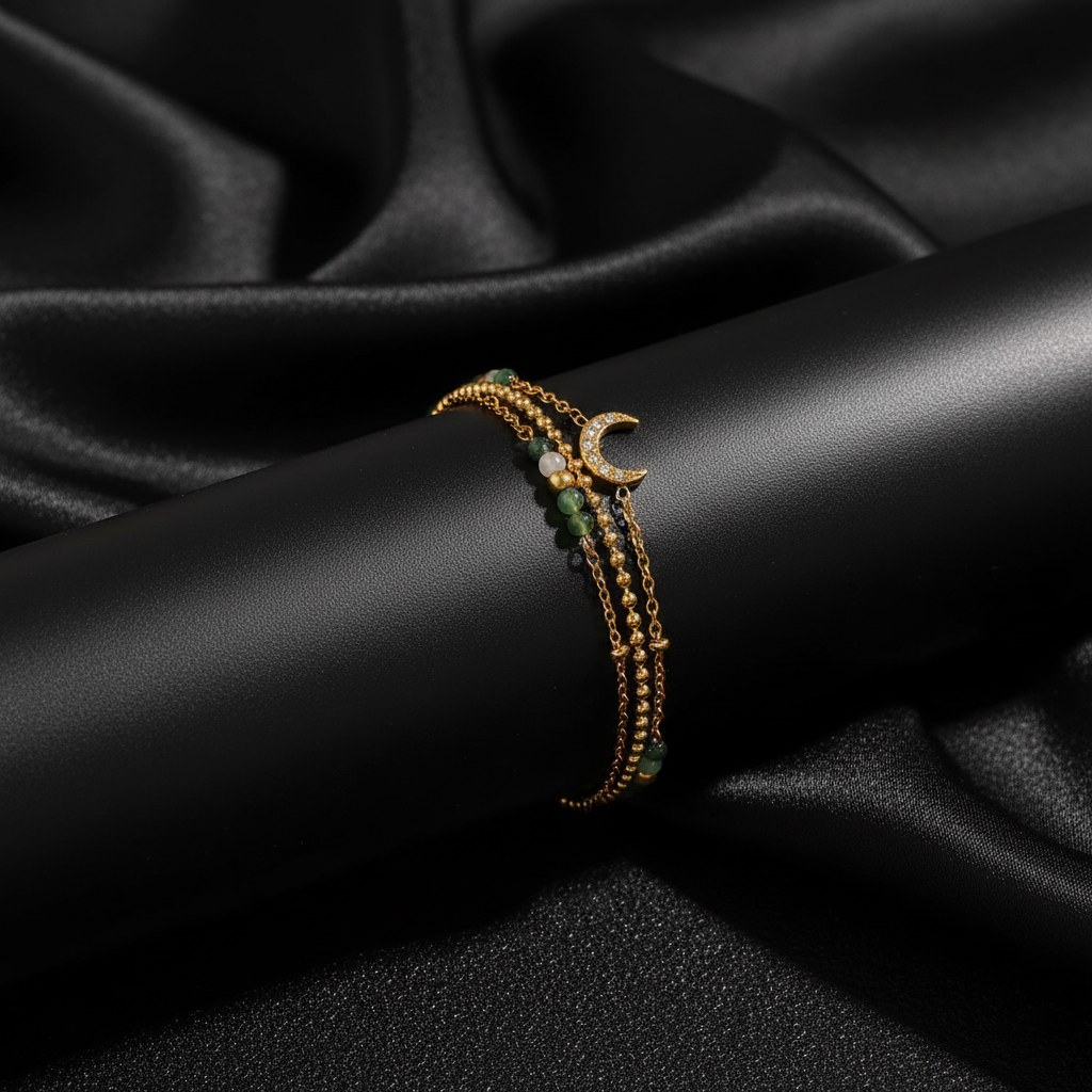 JEWELIXIRS Crescent Beaded Bracelet