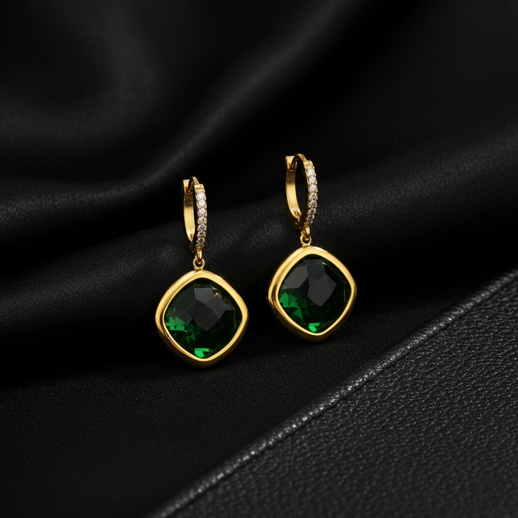 JEWELIXIRS Cushion Drop Earring