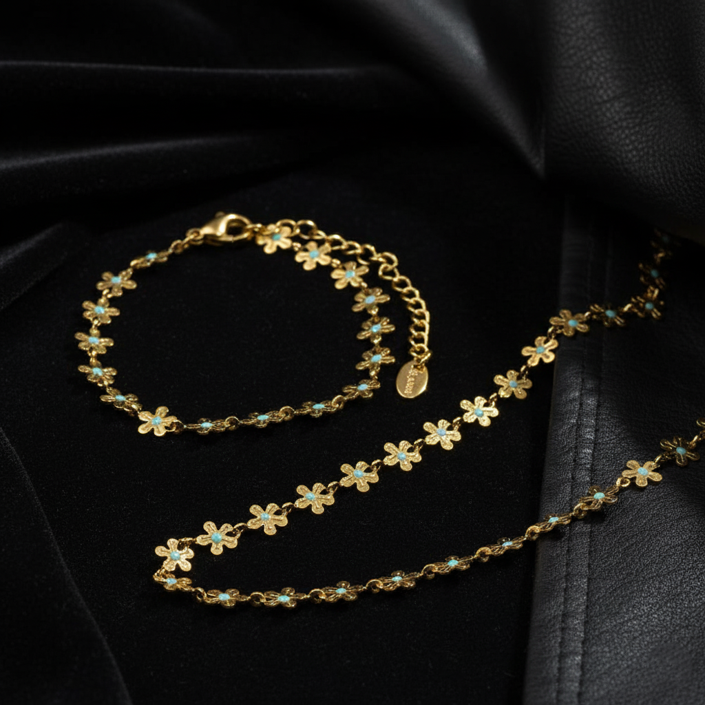 JEWELIXIRS Enamel Daisy Set