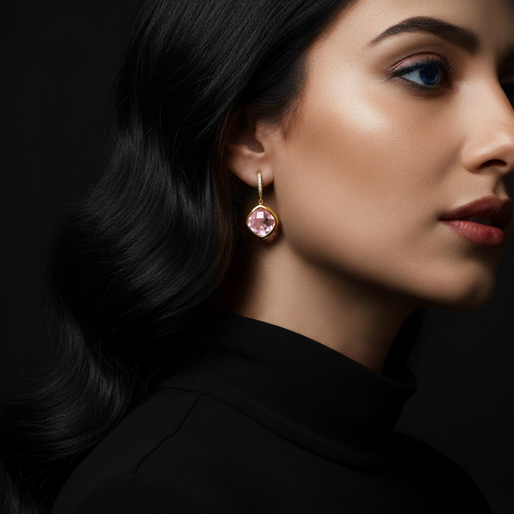 JEWELIXIRS Cushion Drop Earring