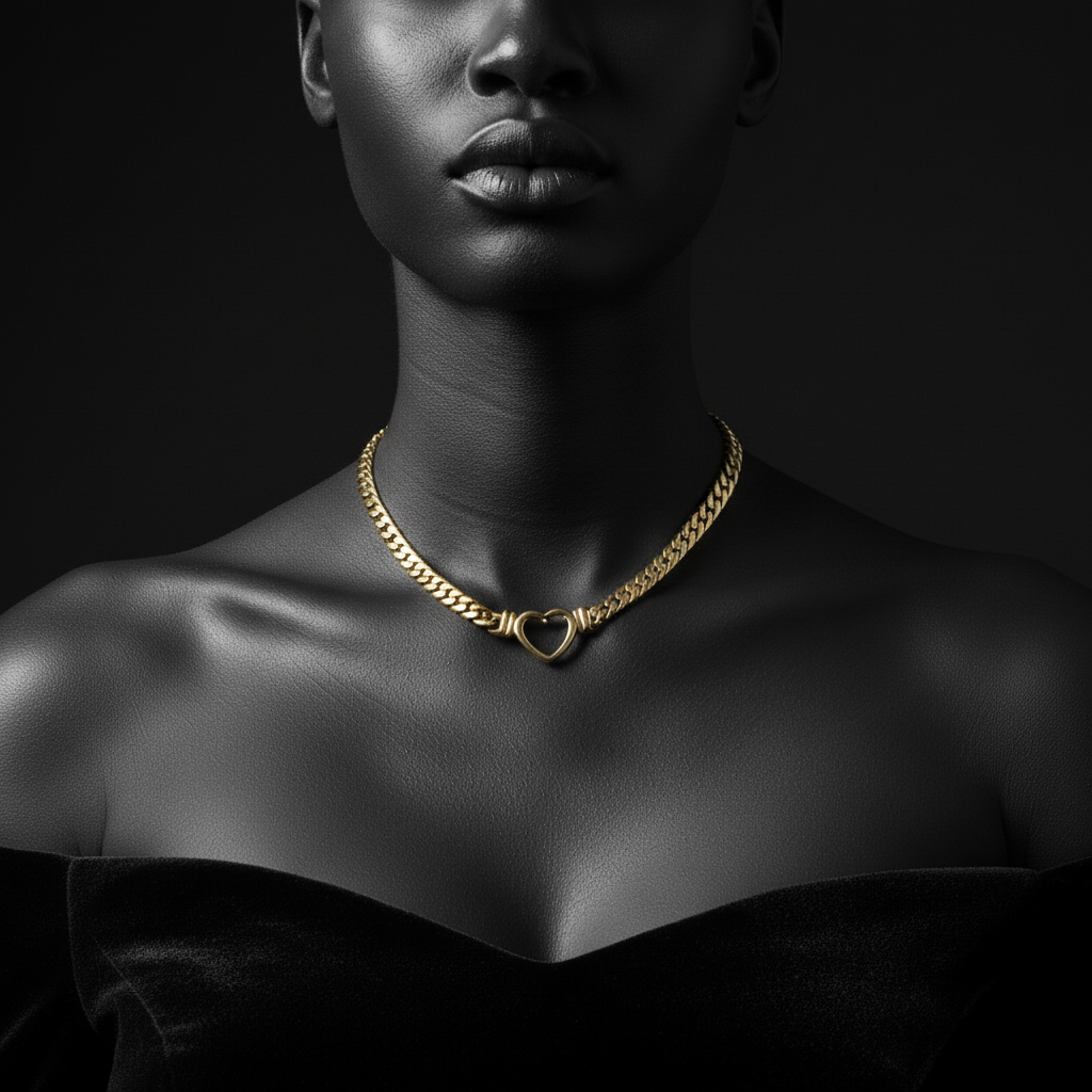 JEWELIXIRS Heart Clasp Necklace