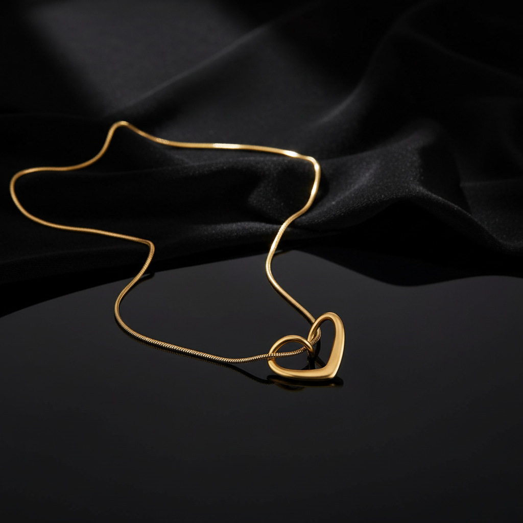 JEWELIXIRS Floating Heart Necklace