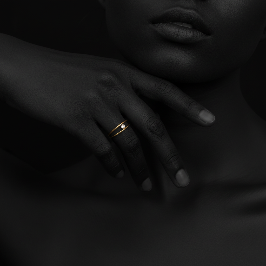 JEWELIXIRS Floating Solitaire Ring