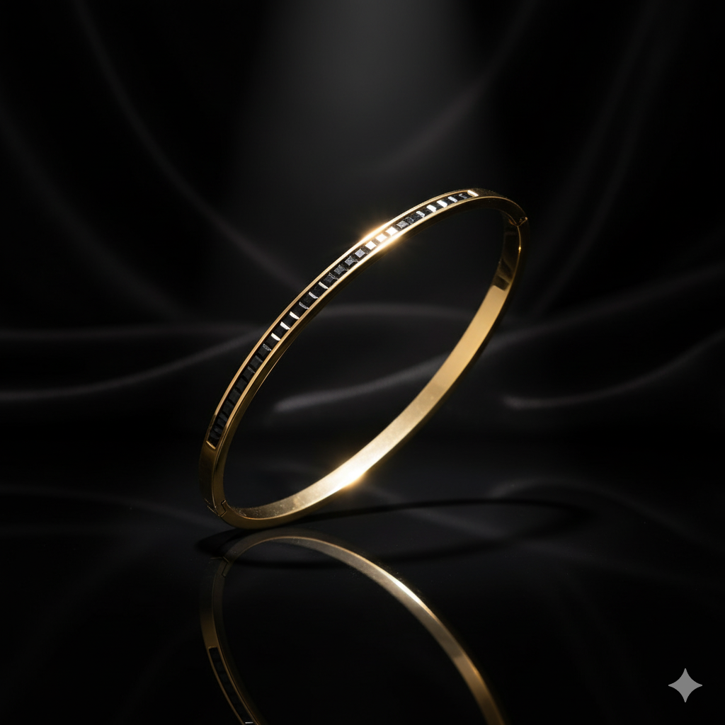 JEWELIXIRS Channel-Set Hinge Bangle