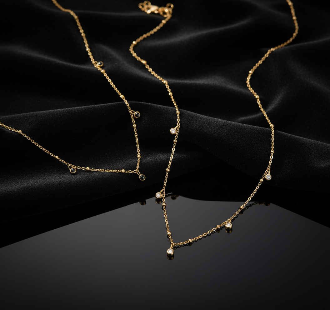 JEWELIXIRS Dainty Drop Necklace