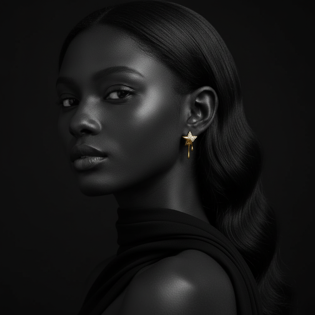 JEWELIXIRS dripping star stud earrings