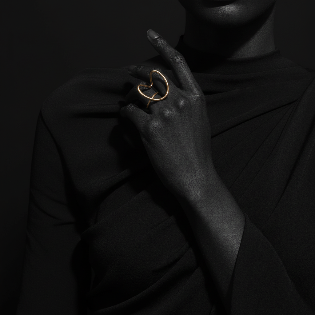 JEWELIXIRS Abstract Heart Ring