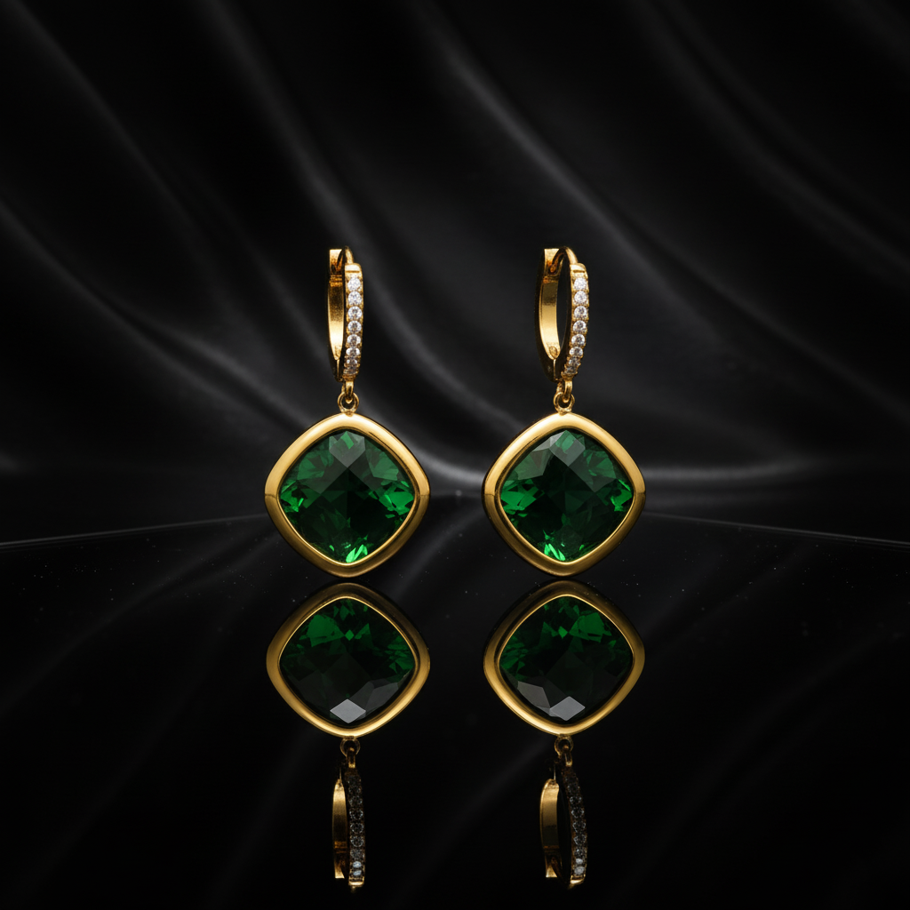 JEWELIXIRS Cushion Drop Earring