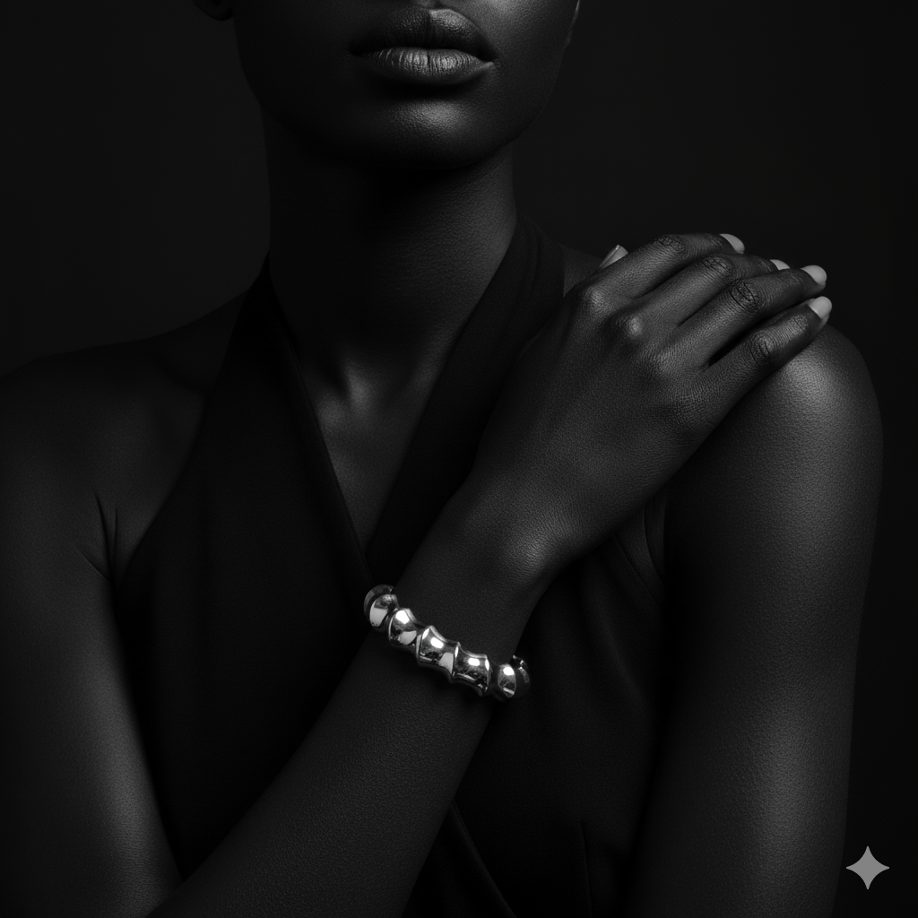 JEWELIXIRS puffed bamboo cuff bracelet