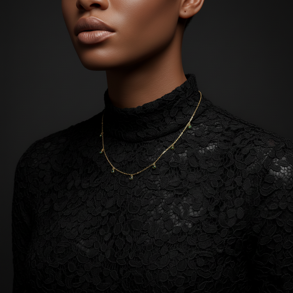 JEWELIXIRS Dainty Drop Necklace