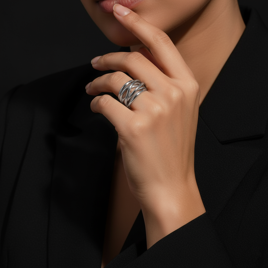 JEWELIXIRS Intertwine Cigar Band Ring