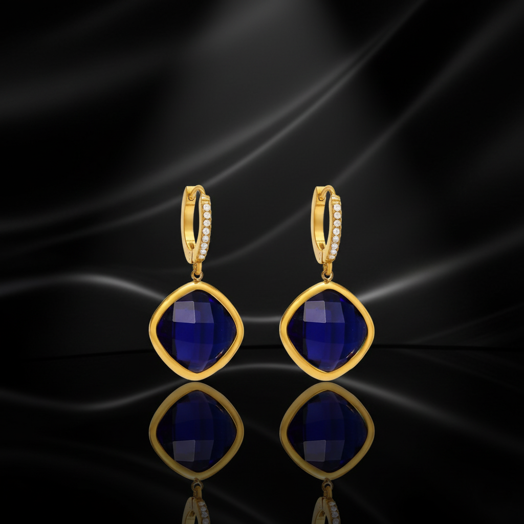 JEWELIXIRS Cushion Drop Earring
