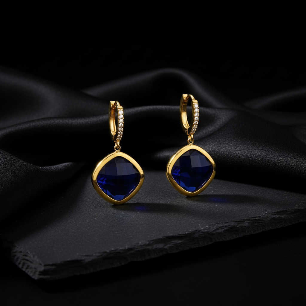 JEWELIXIRS Cushion Drop Earring