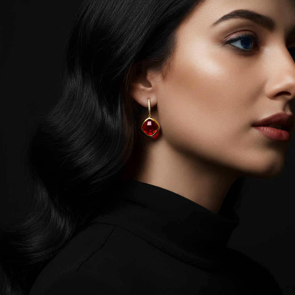 JEWELIXIRS Cushion Drop Earring