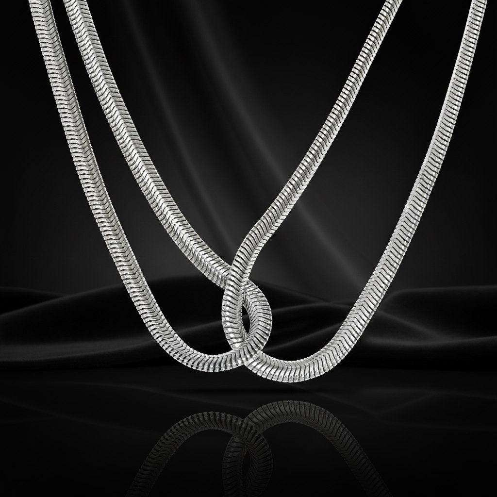 JEWELIXIRS Interlock Snake Chain Necklace