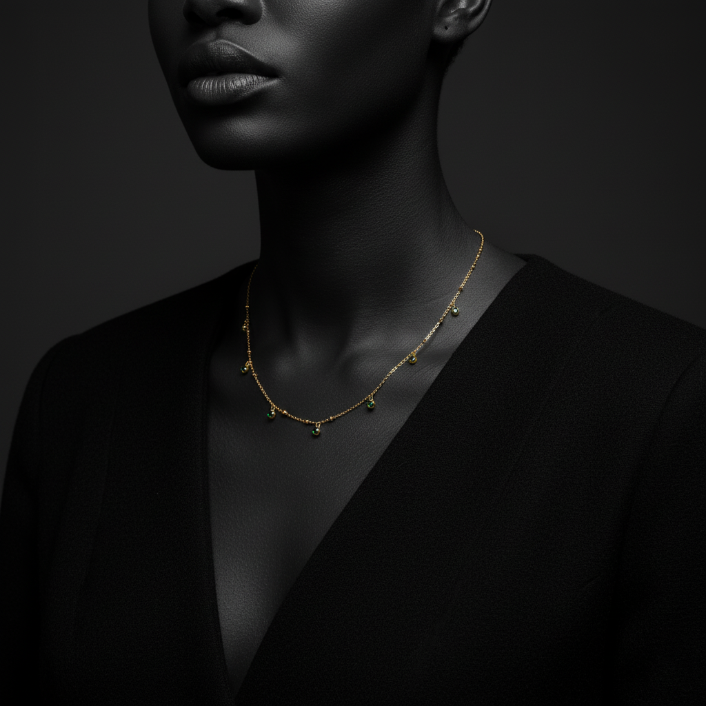 JEWELIXIRS Dainty Drop Necklace