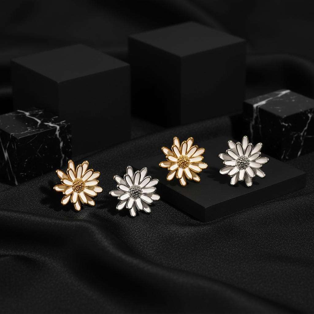 JEWELIXIRS Daisy Bloom Stud Earring