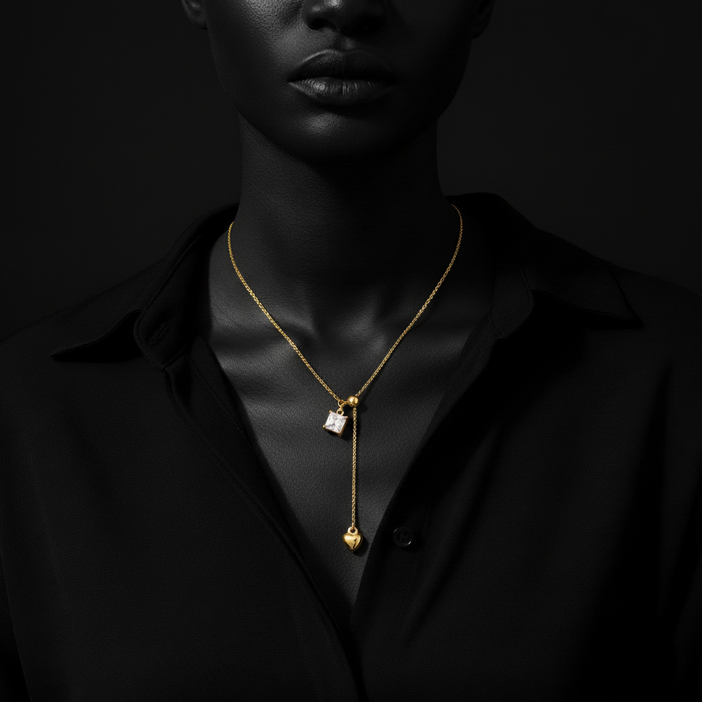 JEWELIXIRS Delicate Lariat Necklace