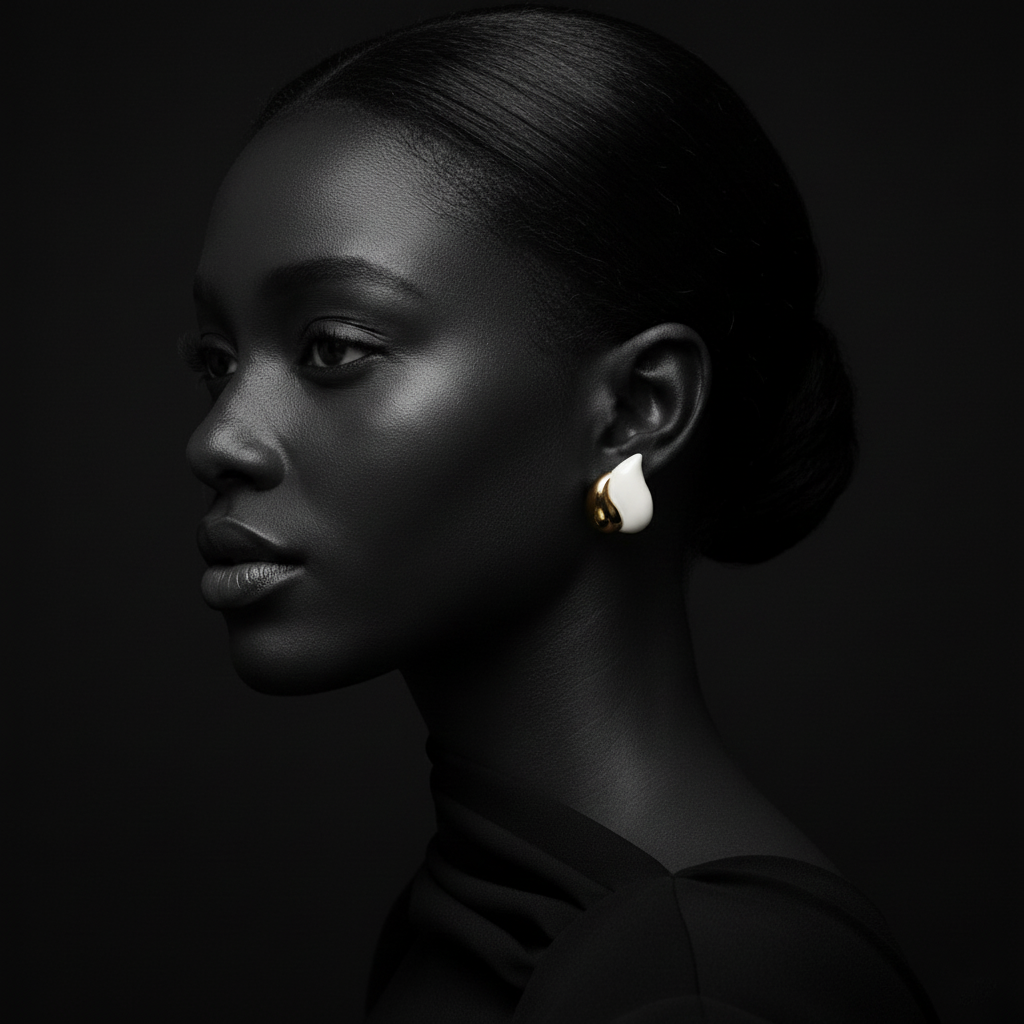 JEWELIXIRS bi-tone enamel heart stud earrings