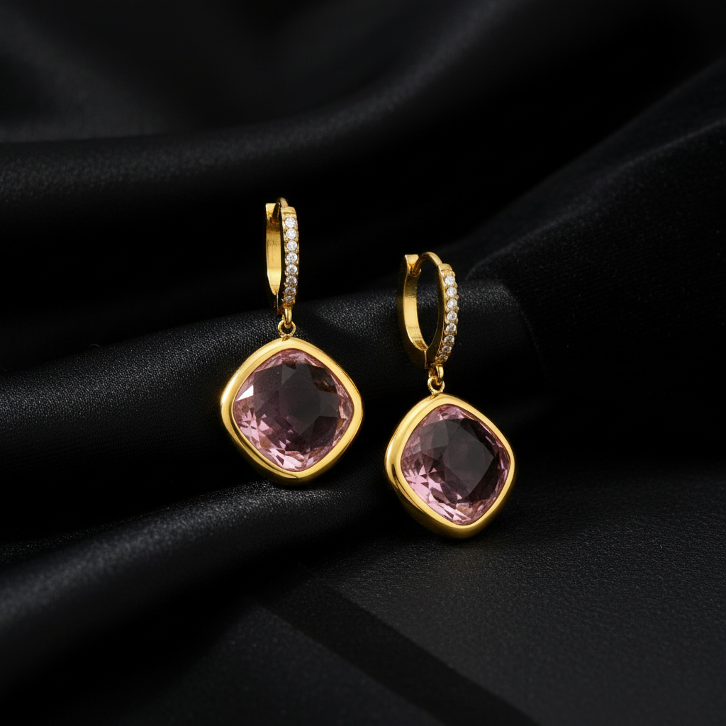 JEWELIXIRS Cushion Drop Earring