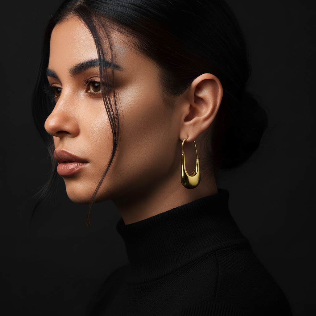 JEWELIXIRS polished teardrop safety pin earrings