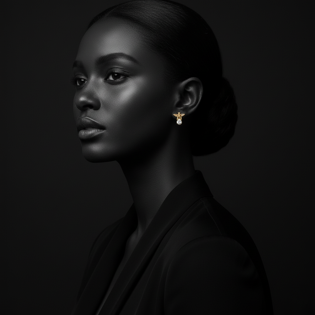 JEWELIXIRS cherub solitaire stud earrings