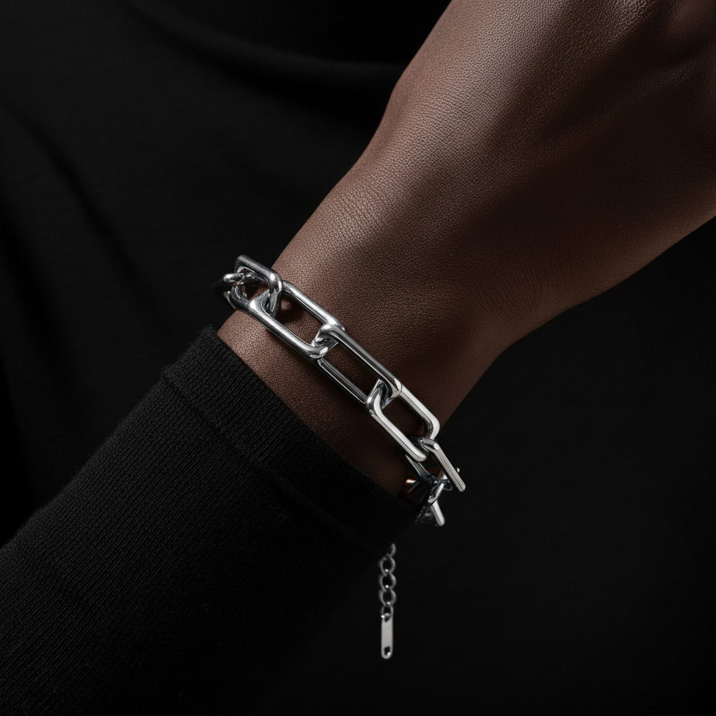 JEWELIXIRS Rectangular Link Bracelet