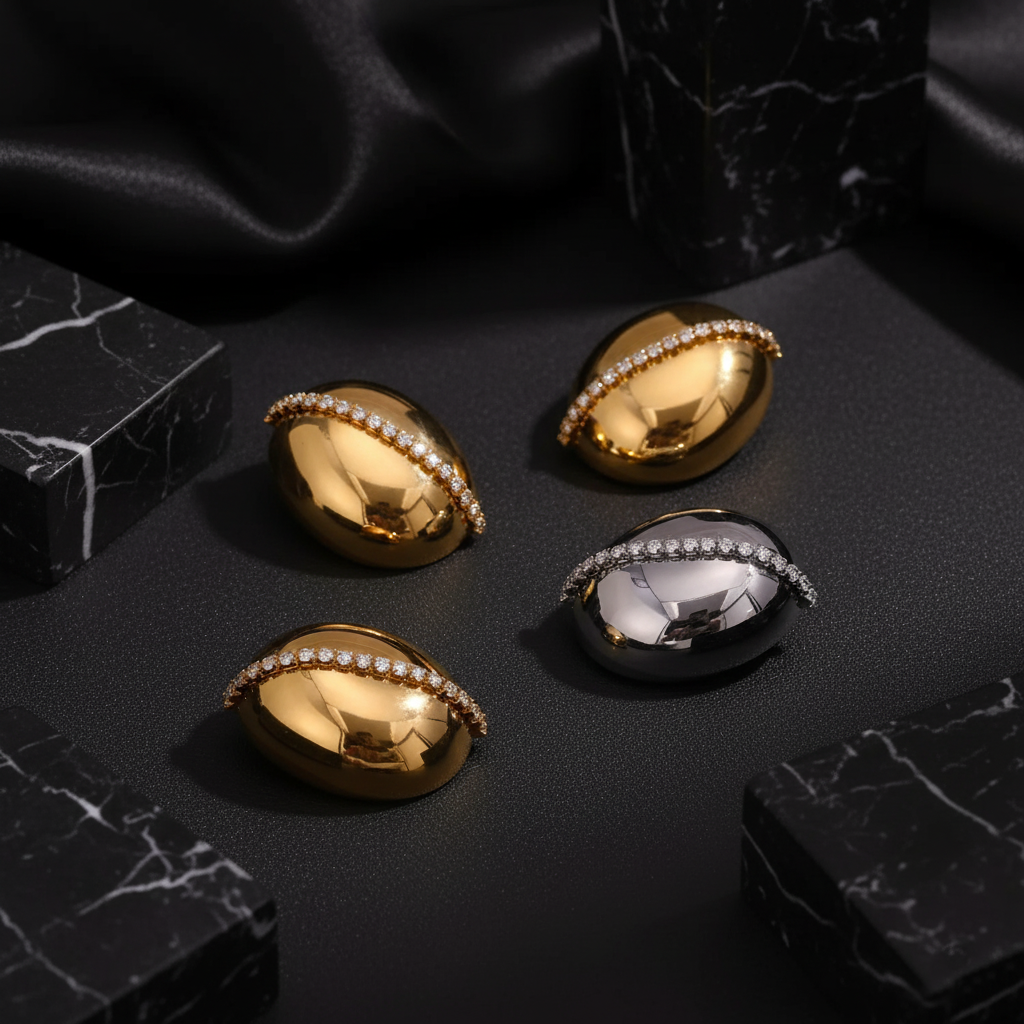 JEWELIXIRS Cosmic Pebble Stud Earring