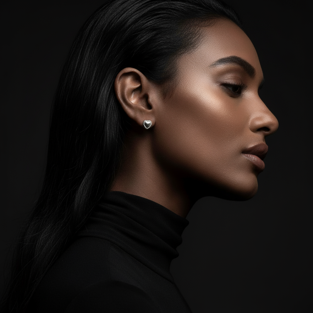 JEWELIXIRS Duo Heart Stud Earring