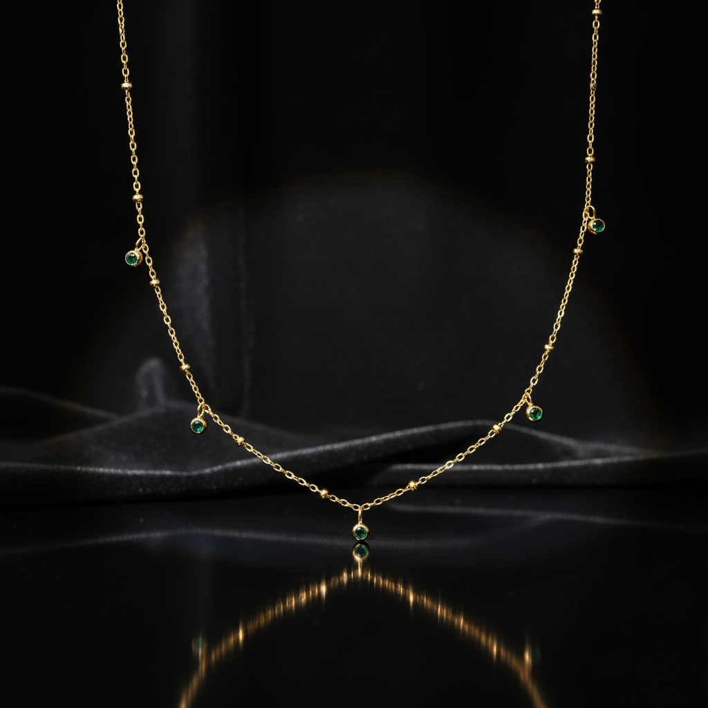 JEWELIXIRS Dainty Drop Necklace