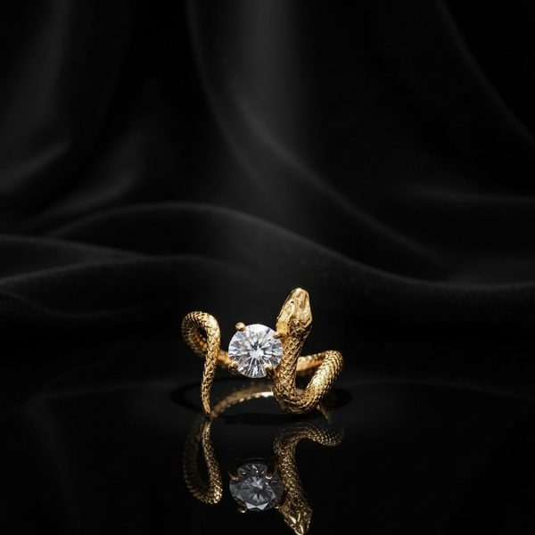 JEWELIXIRS Serpent Solitaire Ring