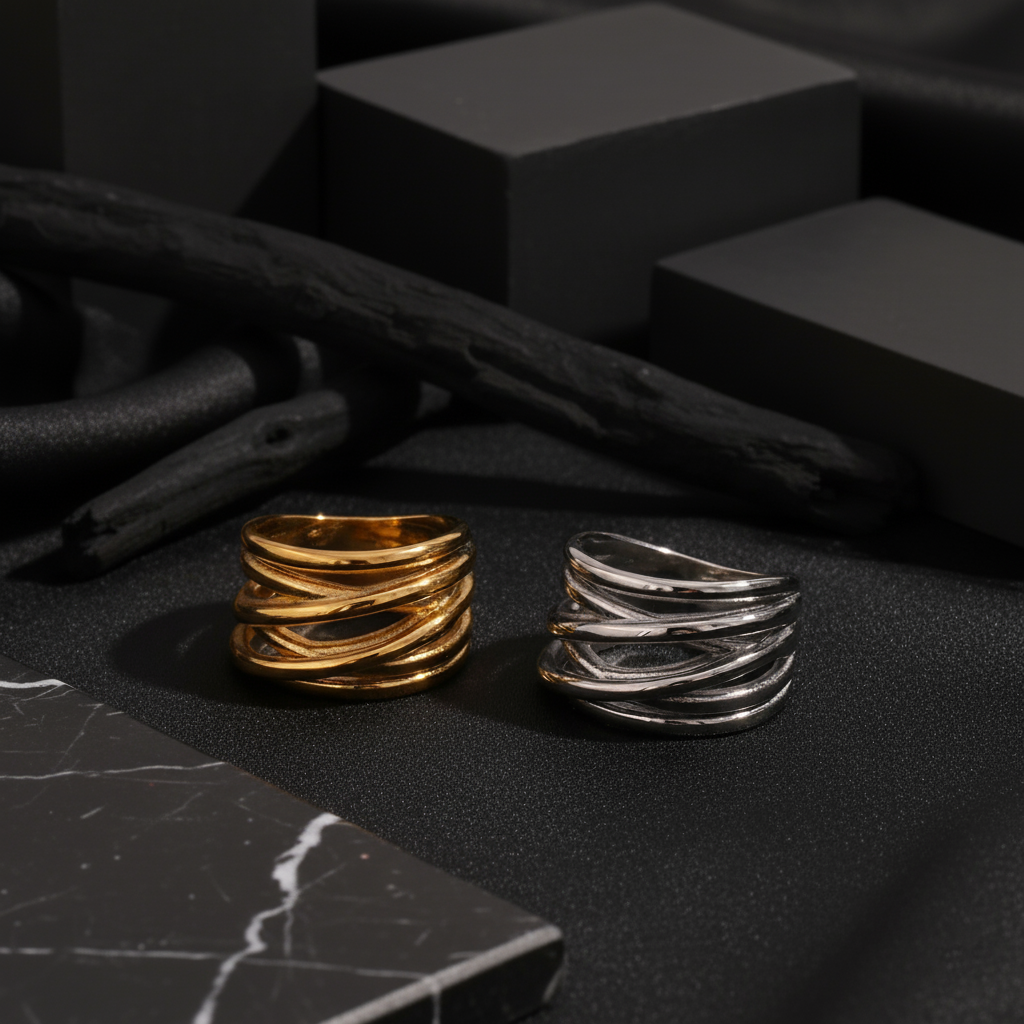 JEWELIXIRS Intertwine Cigar Band Ring