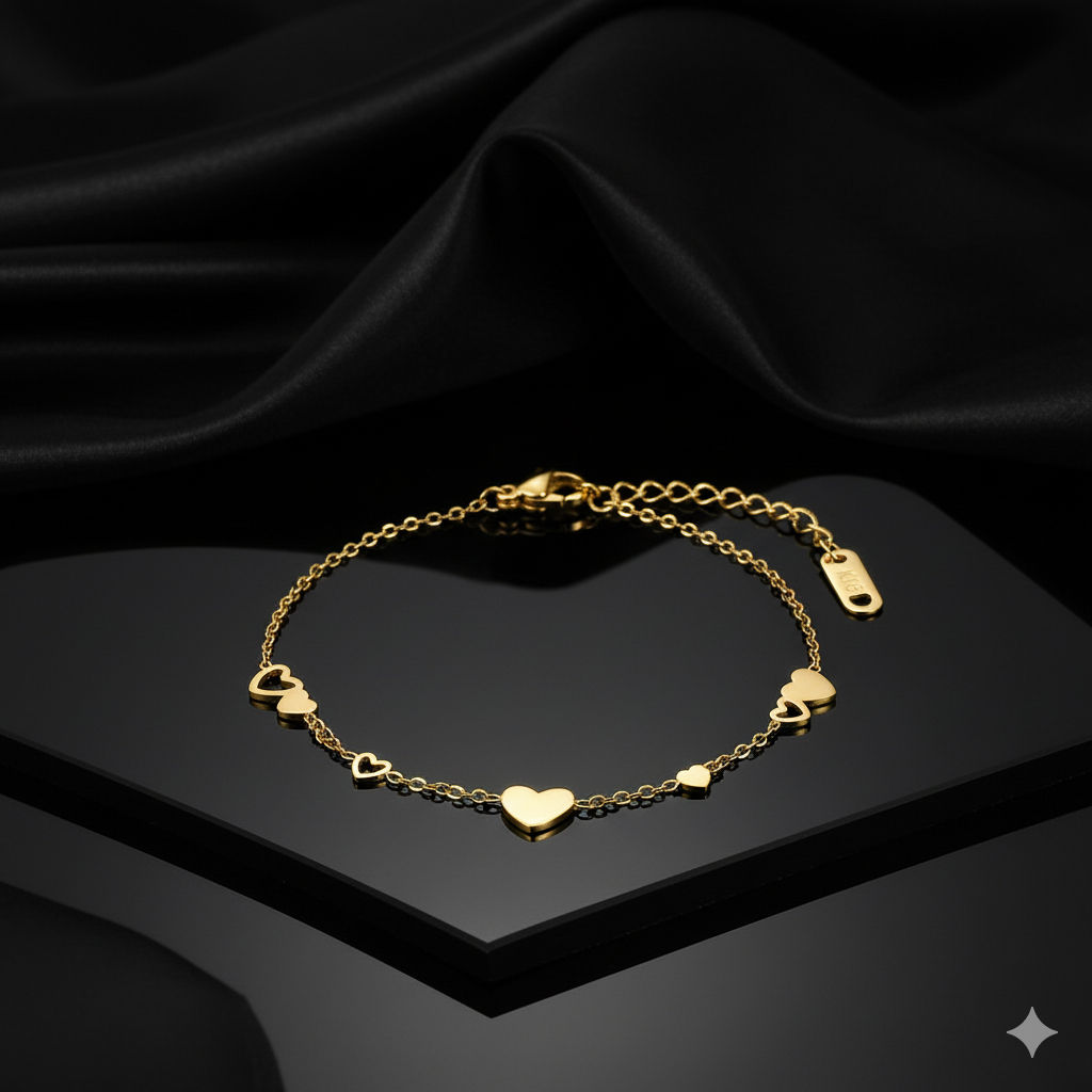 JEWELIXIRS Fluttering Hearts Bracelet