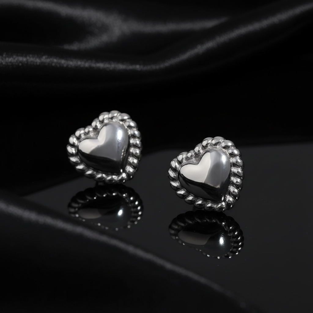 JEWELIXIRS Duo Heart Stud Earring