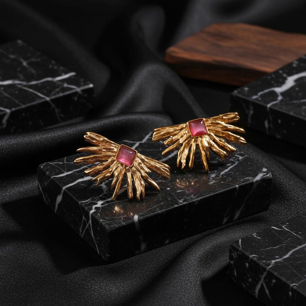 JEWELIXIRS Sunburst Stud Earring