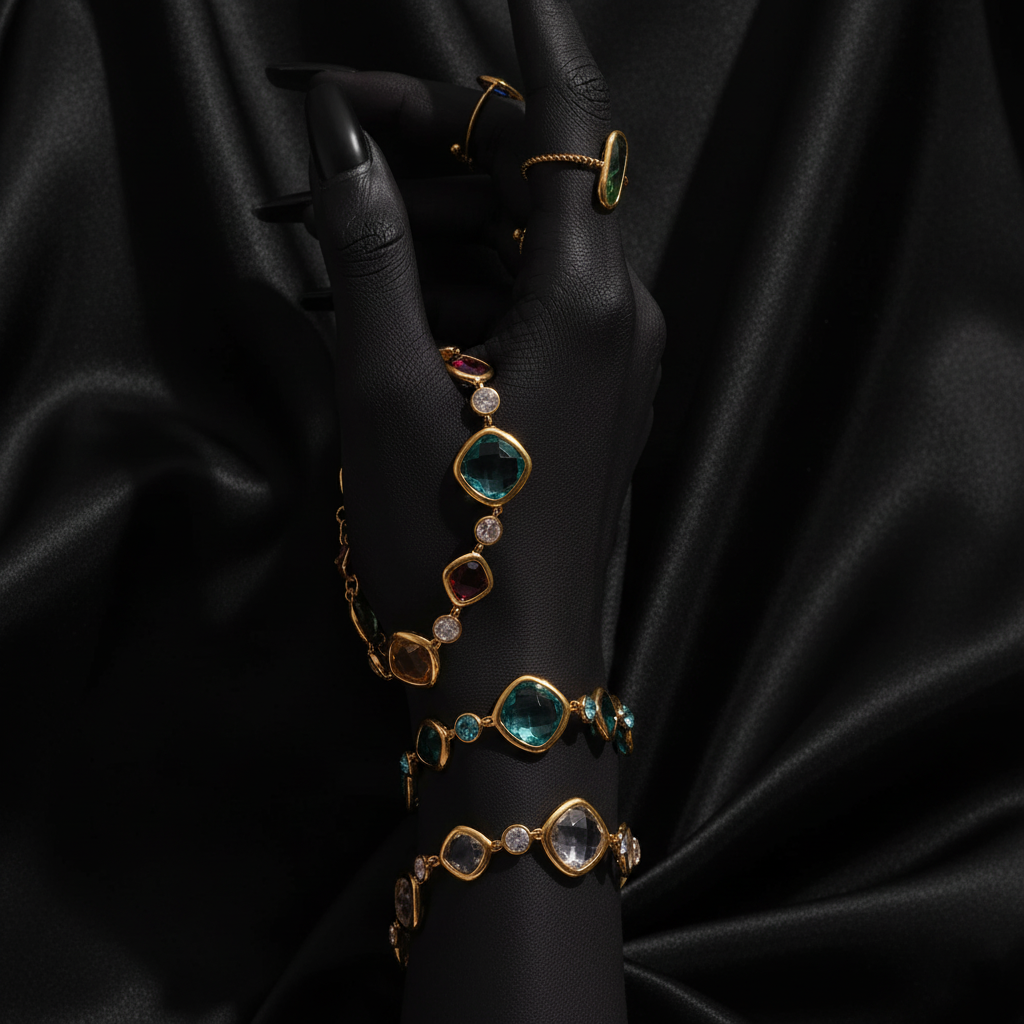 JEWELIXIRS Enchanted Gem Bracelets Set