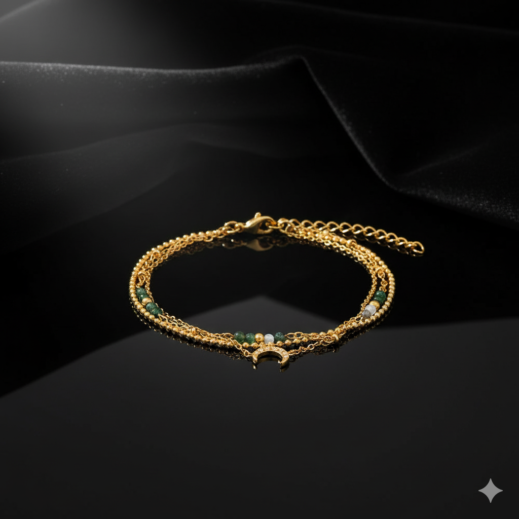 JEWELIXIRS Crescent Beaded Bracelet