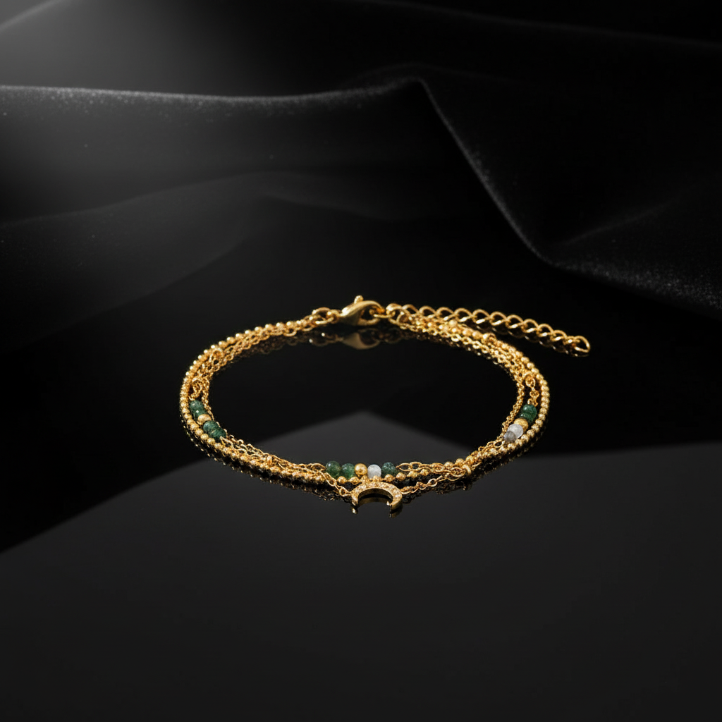 JEWELIXIRS Crescent Beaded Bracelet