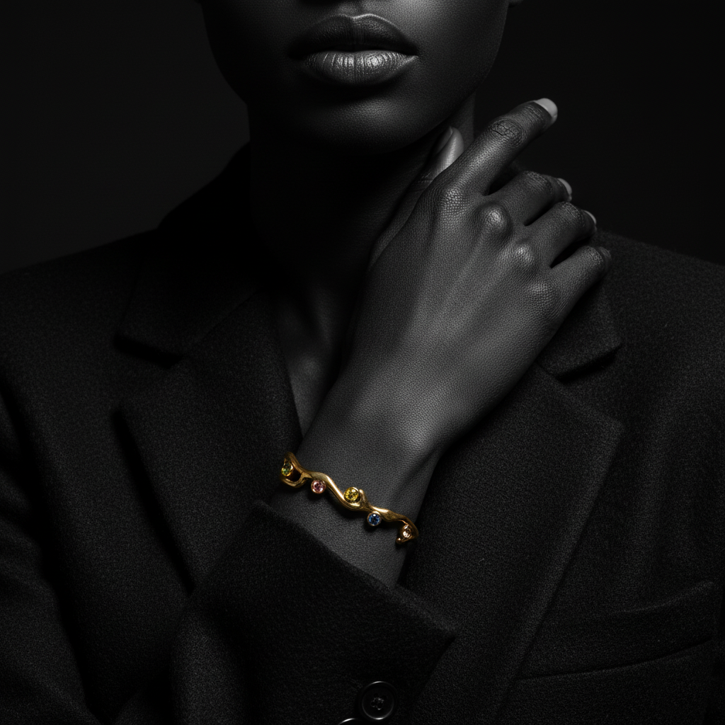 JEWELIXIRS Scattered Gems Cuff Bracelets