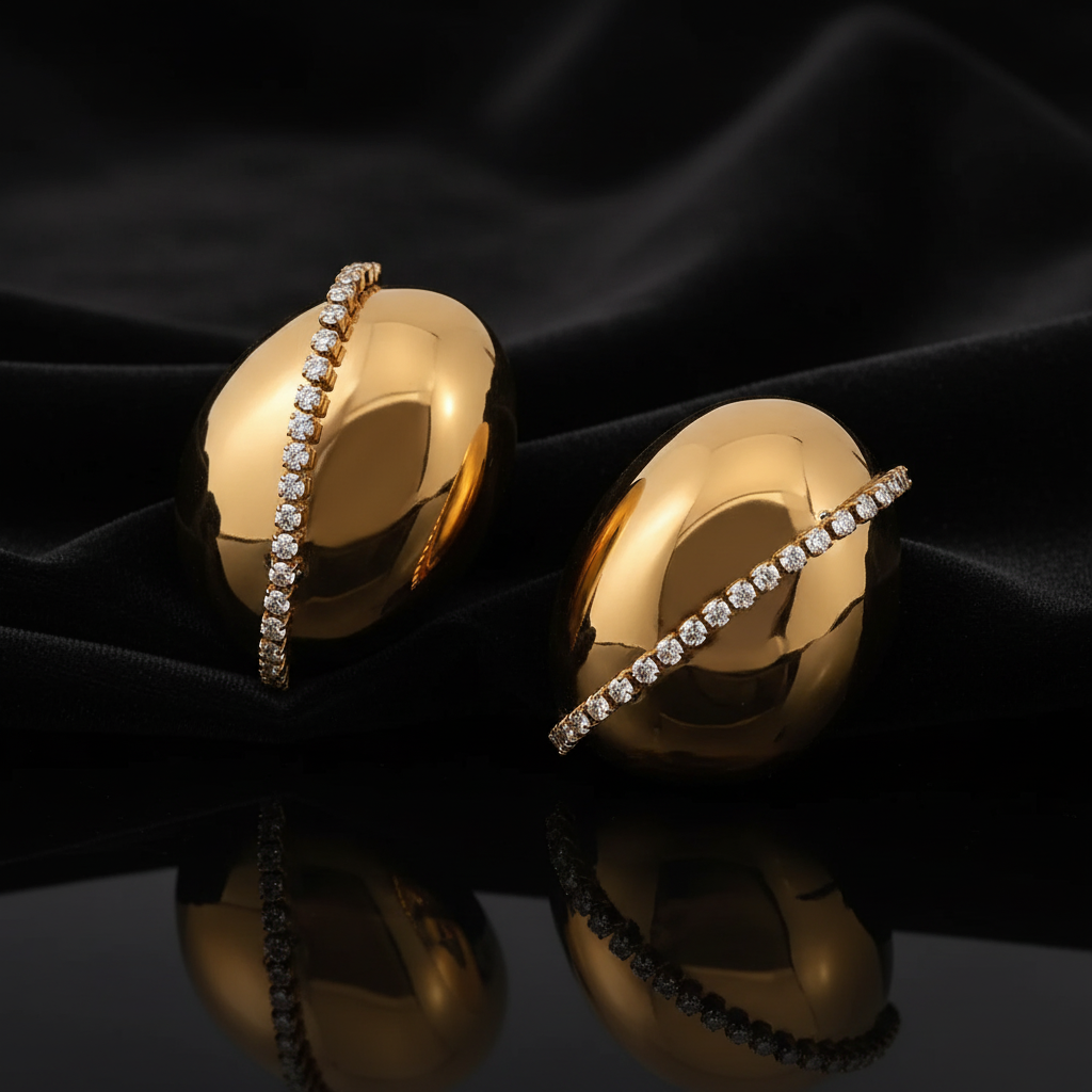 JEWELIXIRS Cosmic Pebble Stud Earring