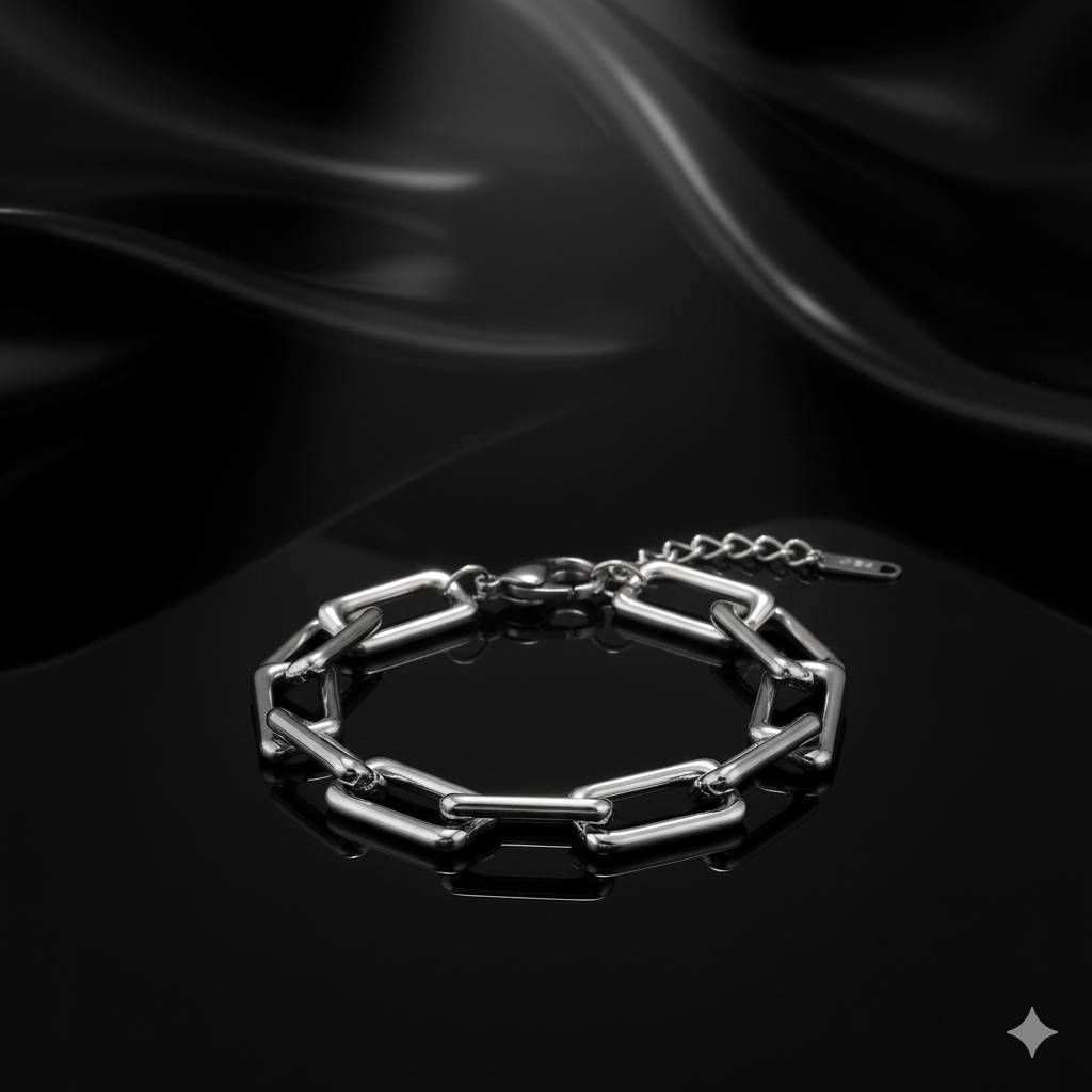 JEWELIXIRS Rectangular Link Bracelet