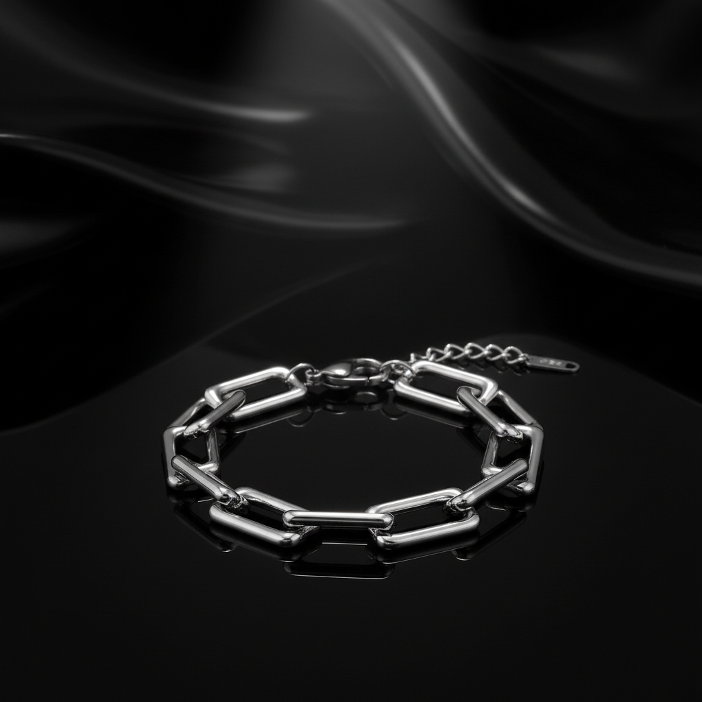 JEWELIXIRS Rectangular Link Bracelet