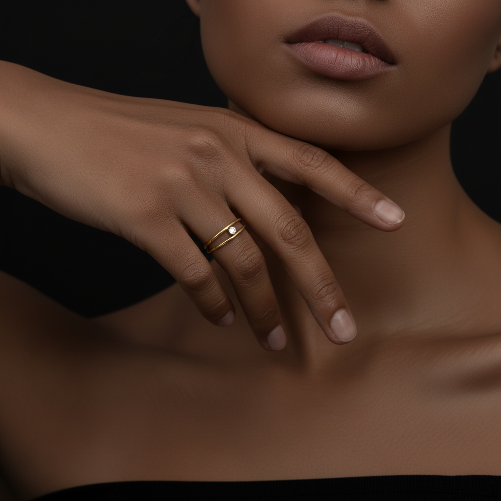 JEWELIXIRS Floating Solitaire Ring