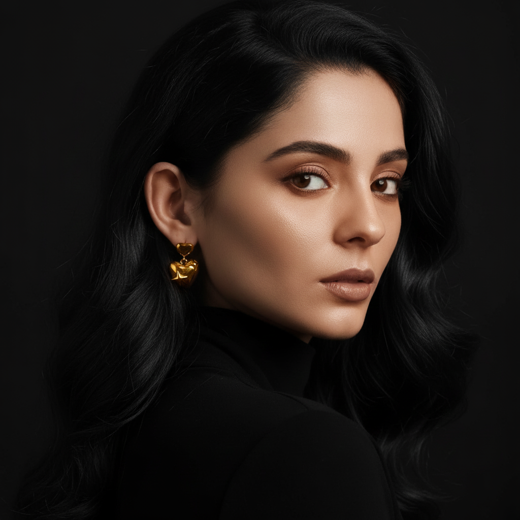 JEWELIXIRS Celestial Heart Drop Earring