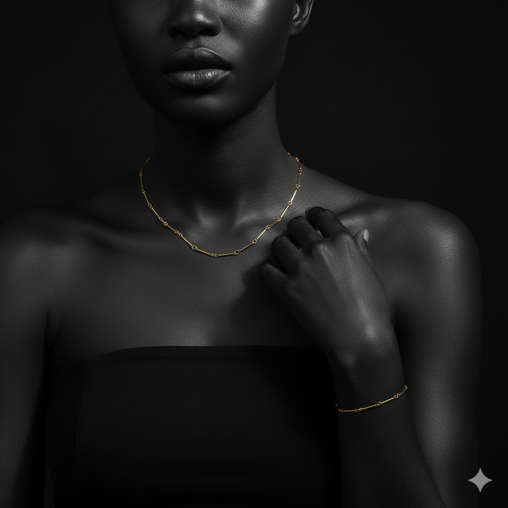 JEWELIXIRS Bar and Ring Chain