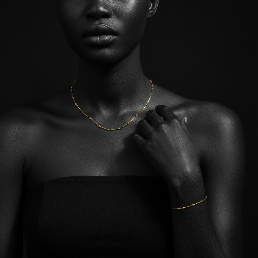 JEWELIXIRS Bar and Ring Chain