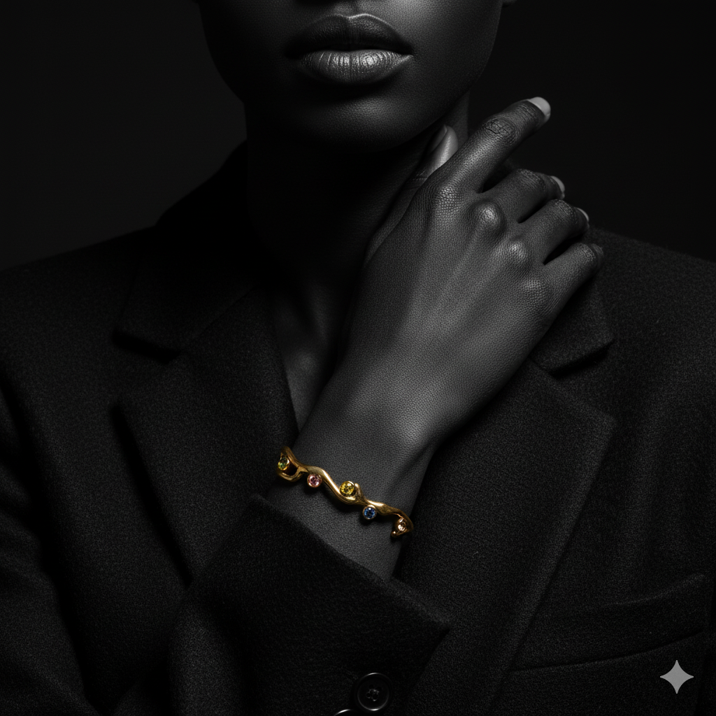 JEWELIXIRS Scattered Gems Cuff Bracelets